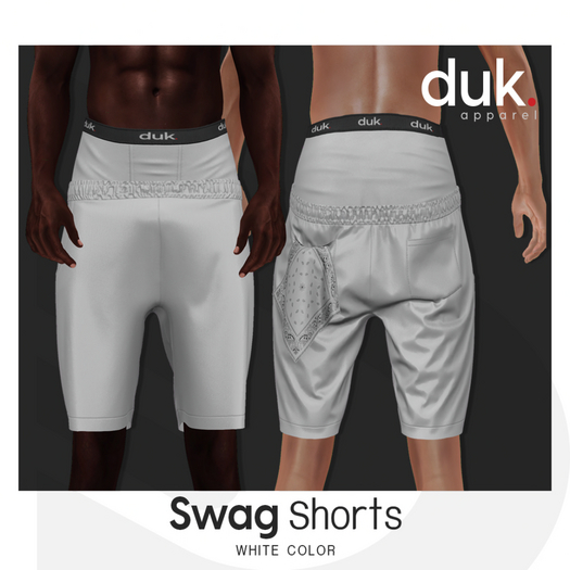 Second Life Marketplace [DUK] Swag Interactive Shorts "White" Wear